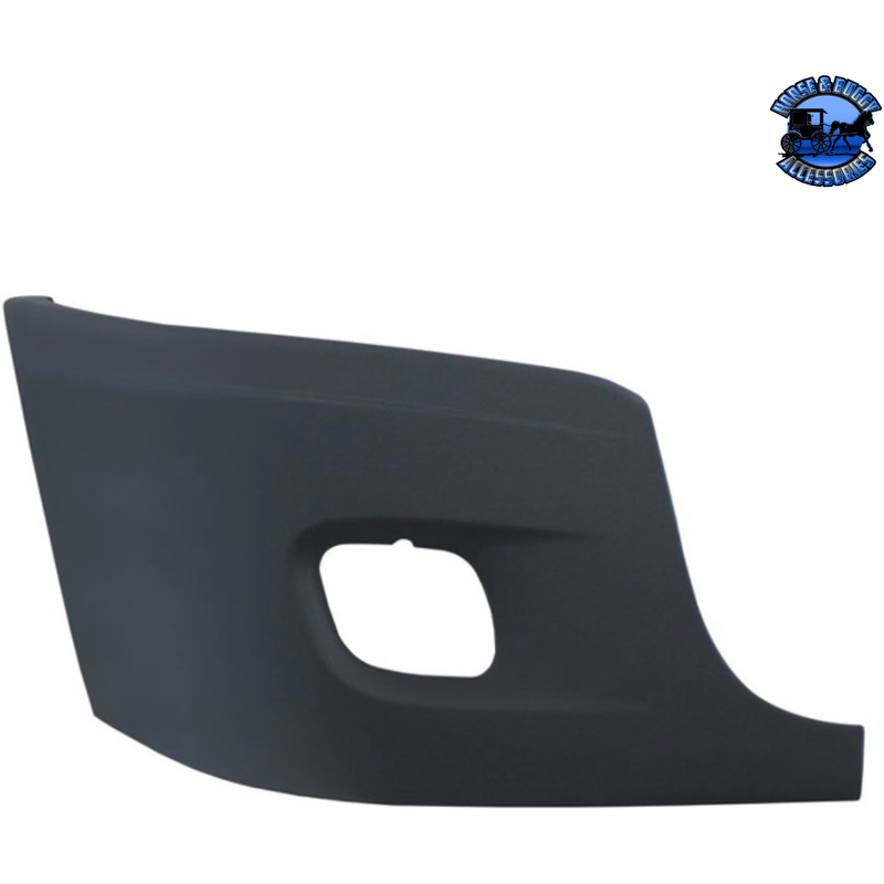 BUMPER END WITH FOG LIGHT HOLE FOR 2008-2017 FREIGHTLINER CASCADIA (Choose side) Bumper End Passenger's Side Dark Slate Gray