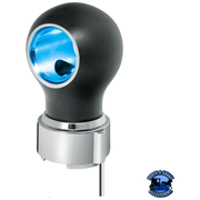 THREAD-ON CHARLOTTE STYLE GEARSHIFT KNOB WITH LED 9/10 SPEED ADAPTER  (Choose Finish)(Choose LED Color) Knob Matte Black / Blue Dark Slate Gray