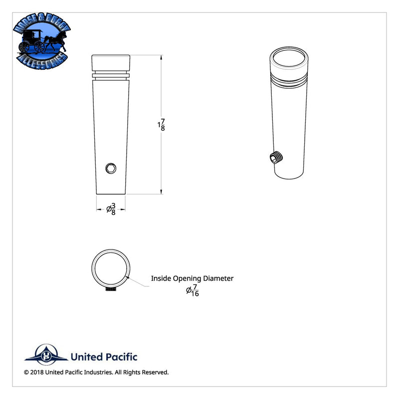 UP-40011P Short Toggle Switch Extension For Peterbilt - Clear Crystal(2-Pack)