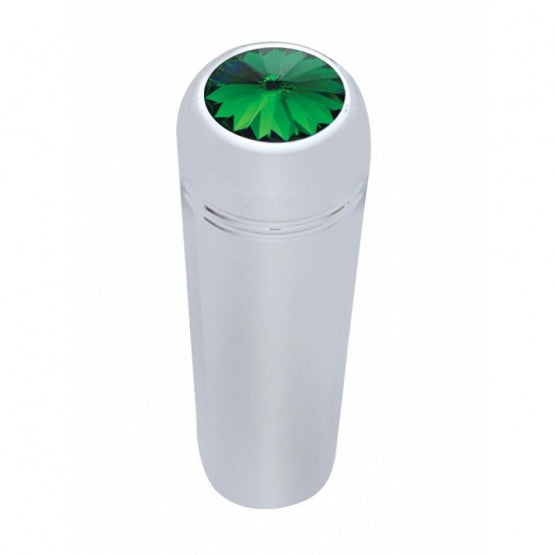 #40022P 1-7/8" Short Aluminum Toggle Switch Extension With Crystal For Kenworth - Green Crystal (2-Pack)