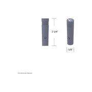 #40023P 2-1/4" Long Aluminum Toggle Switch Extension With Crystal For Kenworth - Red Crystal (2-Pack) TOGGLE SWITCH Dim Gray