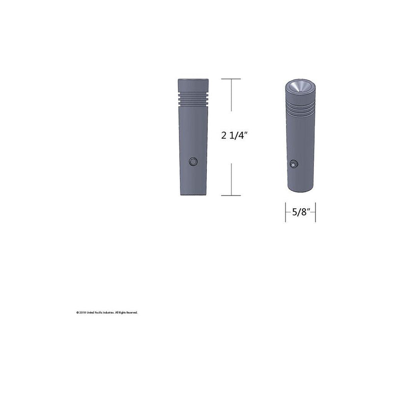 #40023P 2-1/4" Long Aluminum Toggle Switch Extension With Crystal For Kenworth - Red Crystal (2-Pack) TOGGLE SWITCH Dim Gray