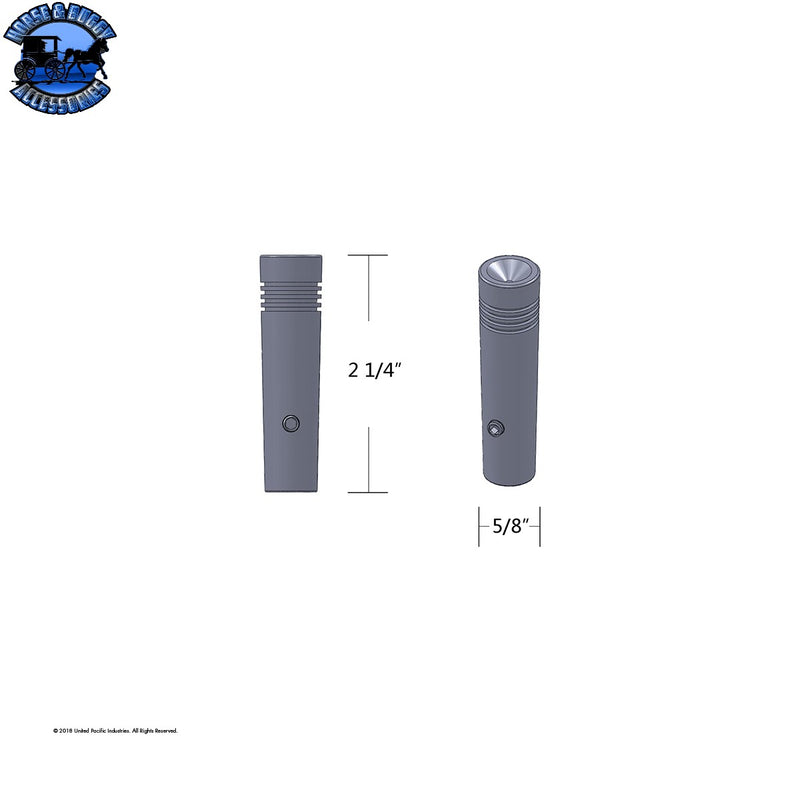 UP-40025P 2-1/4" Long Aluminum Toggle Switch Extension With Crystal For Kenworth - Clear Crystal (2-Pack)