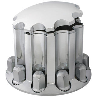 40191 Chrome Plastic Rear Axle Cover Sets with Locking Tabs