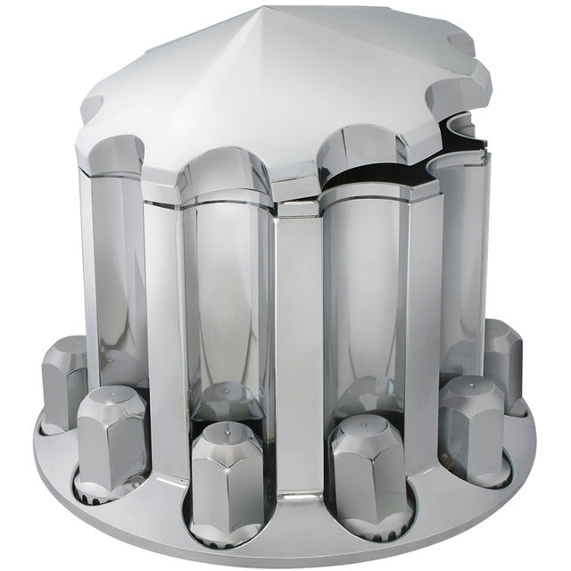 40193 Chrome Plastic Rear Axle Cover Sets with Locking Tabs