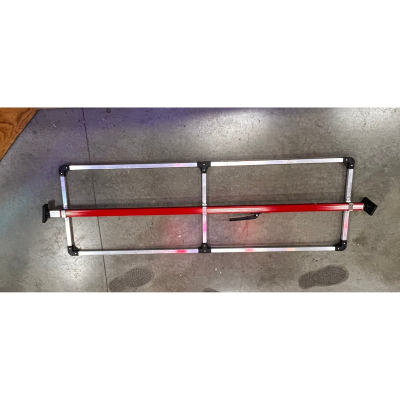 SAL-080-01302 SL-30 Cargo Bar, 84"-114", Articulating Feet, Attached 5 Crossmember Hoop, Red