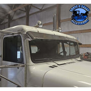 Rollin low Freightliner visor "timeless" (with bead roll) 9"x5" reverse bowtie 304 stainless #4053 Freightliner Visor Dim Gray