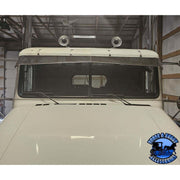 Rollin low Freightliner visor "timeless" (with bead roll) 9"x5" reverse bowtie 304 stainless #4053 Freightliner Visor Dark Slate Gray