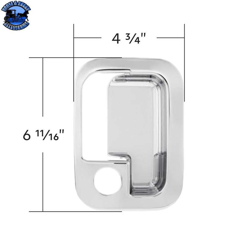 Chrome Exterior Door Handle Cover For 2003+ Kenworth & 2004+ Peterbilt Trucks (Choose Side)