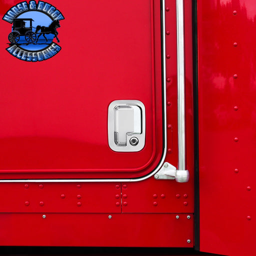 Chrome Door Handle Trim Cover Set for Peterbilt & Kenworth (2005+)- Pair (Driver & Passenger) DOOR HANDLE Firebrick