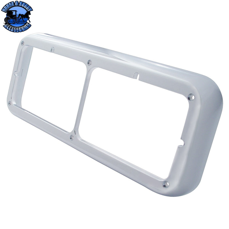 UP-40978 Chrome Plastic Rectangular Dual 4" X 6" Headlight Bezel