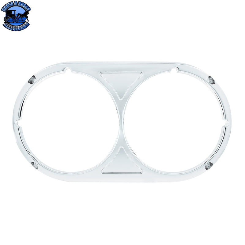 UP-40982 Chrome Plastic Headlight Bezel For 1967-1987 Peterbilt 359 - Original Style