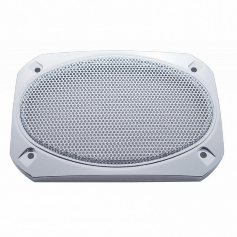 Cubiertas cromadas para altavoces de 6-3/8" x 4-5/16" para varios modelos de Peterbilt (par)