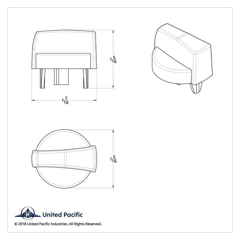 Perilla de control de calefacción y aire acondicionado cromada para Peterbilt