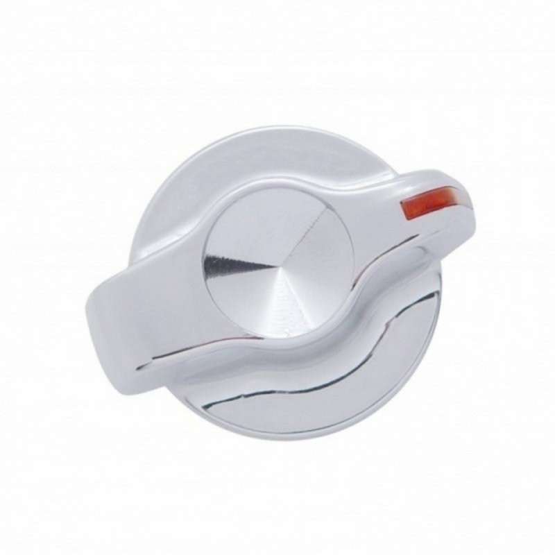 Perilla de control de aire acondicionado de plástico cromado con sangría de cristal