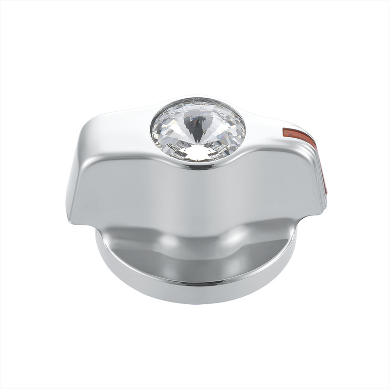 UP-41125 Chrome Plastic A/C Control Knob With Crystal - Clear Crystal