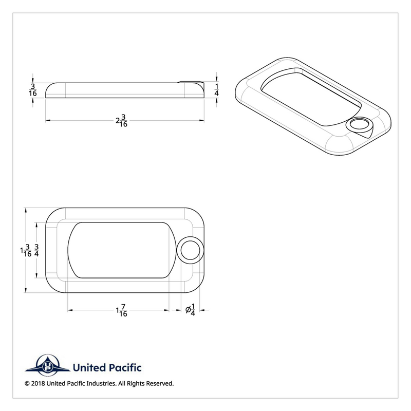 Rocker Switch Trim - Indented (Card of 3)