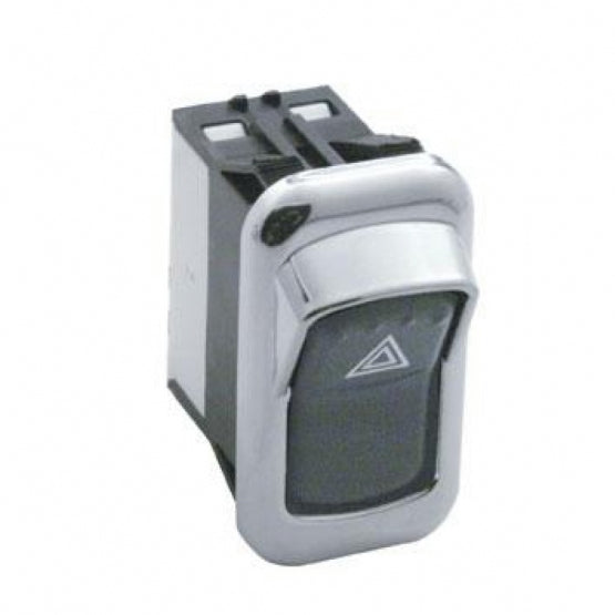 #41147B Chrome Plastic Rocker Switch Bezel With Switch Guard (1 pack)