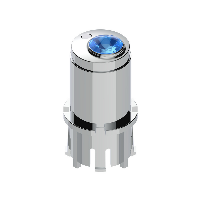 Perilla de control central de aire acondicionado para Kenworth 2006+ - Cristal azul
