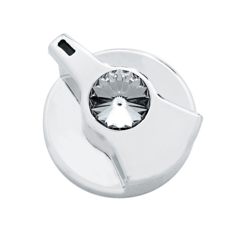 UP-41263 Chrome Timer Knob With Color Crystal For Peterbilt - Smoke Color Crystal