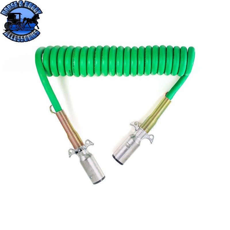 TS-4DA12 ABS Cable with Zinc Plugs - 12ft Coiled Cable with 12" Leads