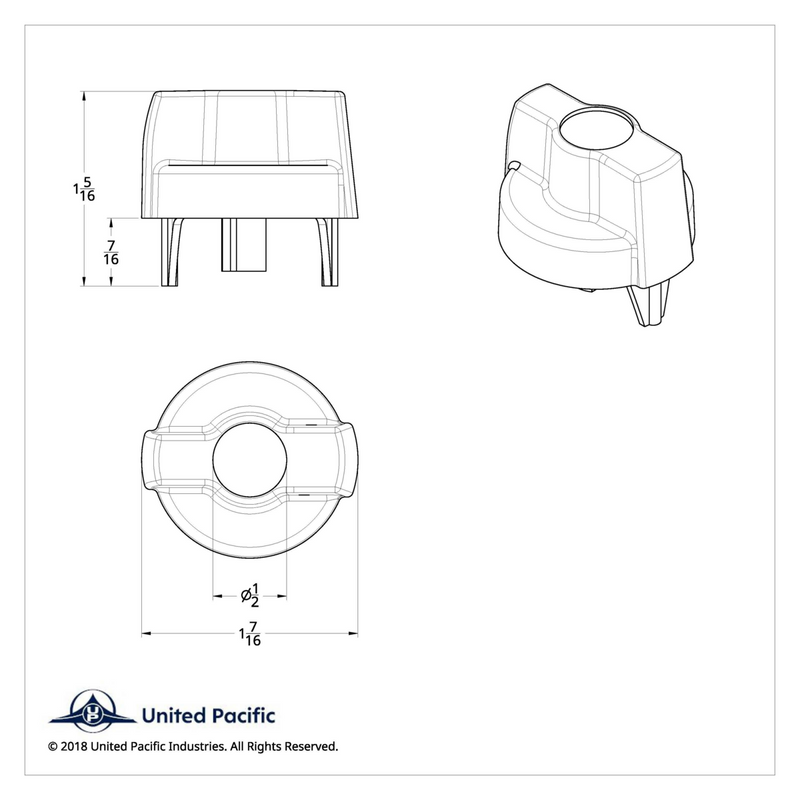 Perilla del dial del limpiaparabrisas para Kenworth - Cristal rojo