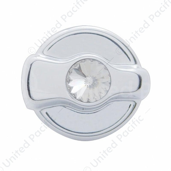 41324 Chrome Plastic A/C Control Knob For 2005 & Older Peterbilt- Clear Crystal