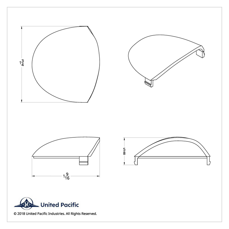 Round Dome Light Lens For 2006+ Kenworth - Clear (Card of 2)