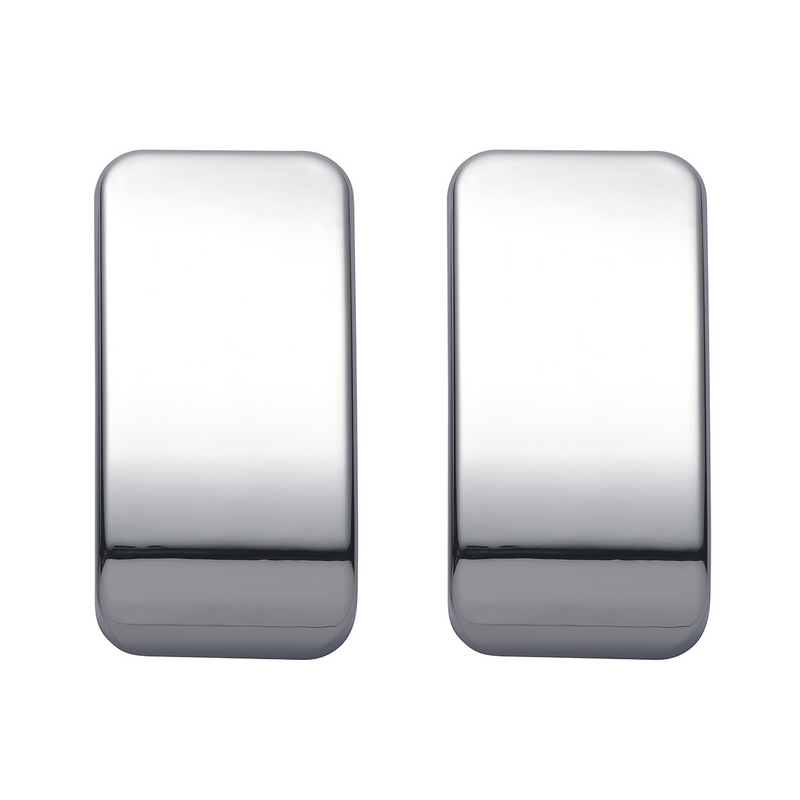 Chrome Plastic Blank Switch Covers For Kenworth T680, T880, W990 (Card Of 2)