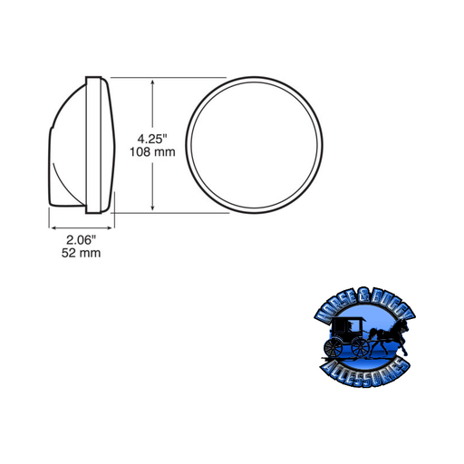 Lavender 415 4" Incandescent Backup, Round