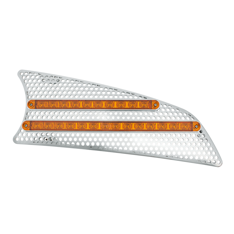 2007+ Kenworth T660 LED Air Intake (Passenger) - Amber LED/Amber Lens