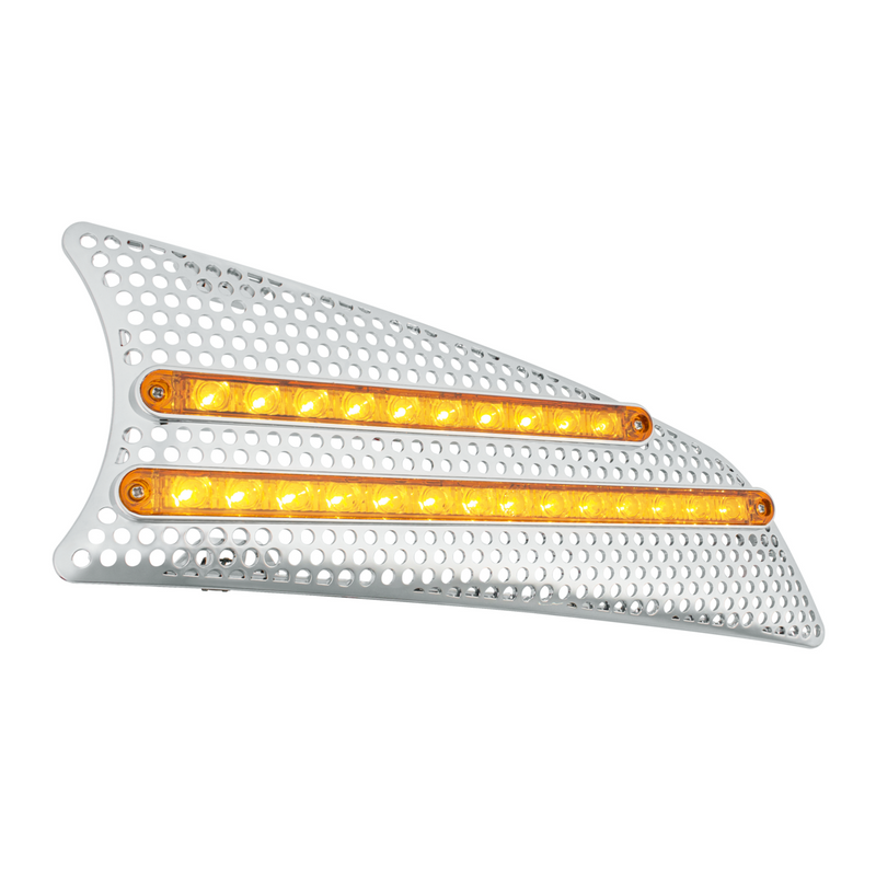 2007+ Kenworth T660 LED Air Intake (Passenger) - Amber LED/Amber Lens