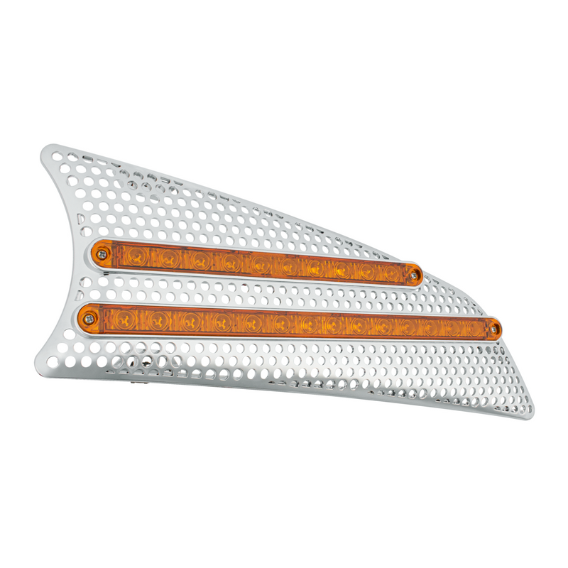 2007+ Kenworth T660 LED Air Intake (Passenger) - Amber LED/Amber Lens