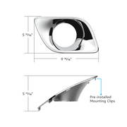 Chrome Plastic Fog Light Bezel For 2013-2021 Kenworth T680-Passenger
