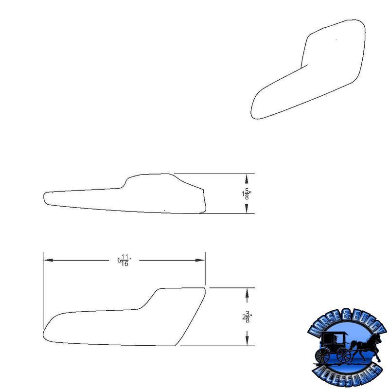 UP-41549 Chrome Plastic Interior Door Handle Cover For 2013-2025 Kenworth T680