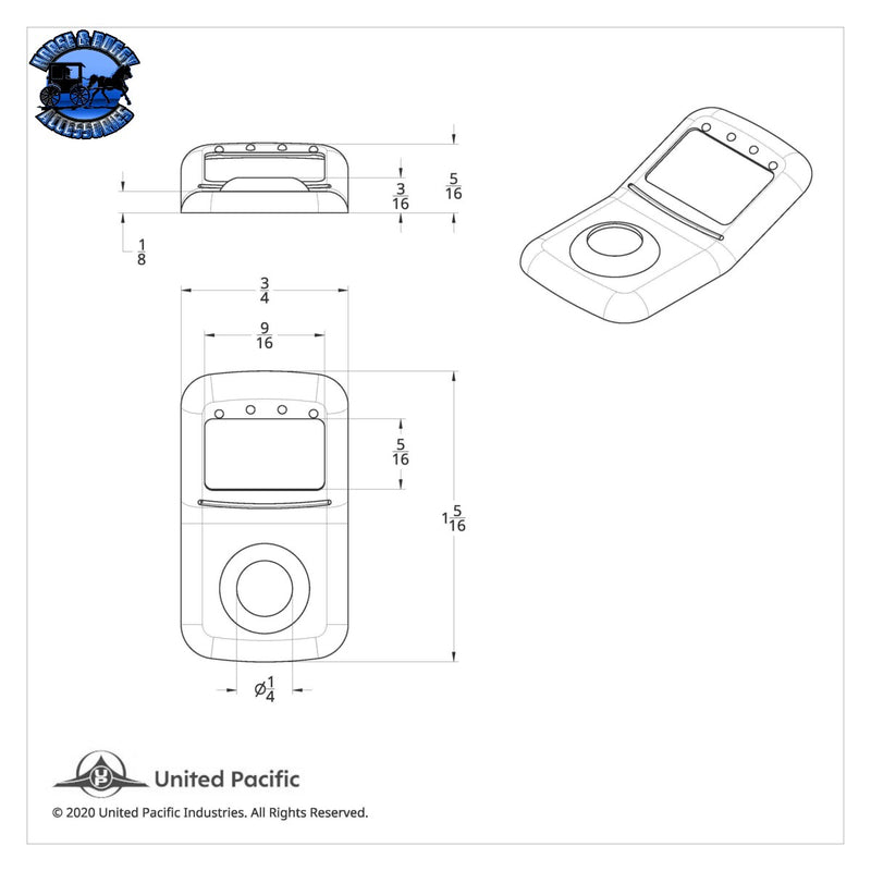 UP-41707 Rocker Switch Cover For Kenworth/Peterbilt - Red Crystal (Card of 3)