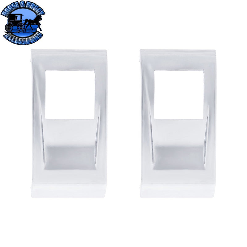 UP-41788 Chrome Plastic Rocker Switch Cover For 2022-2025 Peterbilt 579 (Pair) Switch Cover Light Gray