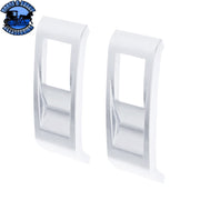 UP-41788 Chrome Plastic Rocker Switch Cover For 2022-2025 Peterbilt 579 (Pair) Switch Cover Light Gray