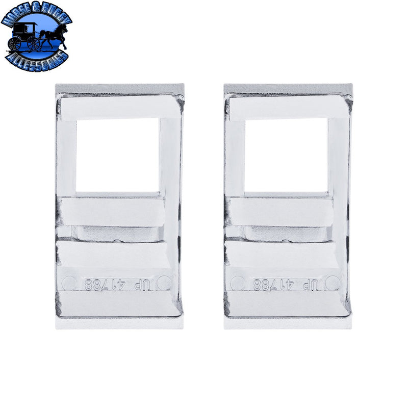UP-41788 Chrome Plastic Rocker Switch Cover For 2022-2025 Peterbilt 579 (Pair) Switch Cover Light Gray
