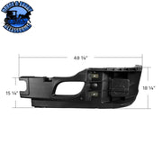 Bumper Reinforcement Without Fog Light Holes For 2013-2021 Kenworth T680 (Choose Side) Bumper Reinforcement Driver,Passenger Dark Slate Gray