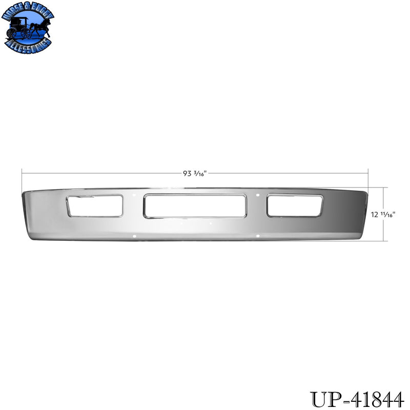 UP-41844 Front Bumper With Tow Hook Hole For 2016-2026 Ford F650/F750-Chrome