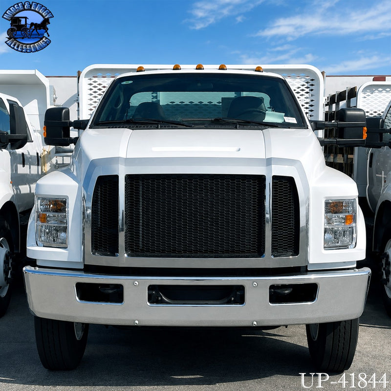 UP-41844 Front Bumper With Tow Hook Hole For 2016-2026 Ford F650/F750-Chrome