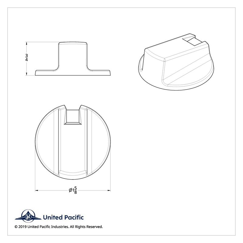 Chrome A/C Control Knob For Mack