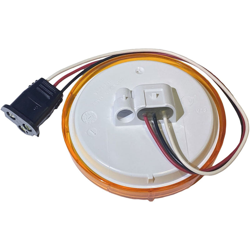 V418KTA 4" Amber LED Stop/Turn/Tail, Round, 36 Diodes, Amber Kit, w/ Flange