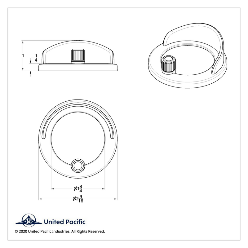 Clock Bezel With Visor For Freightliner Century/Coronado/Columbia - Blue Crystal