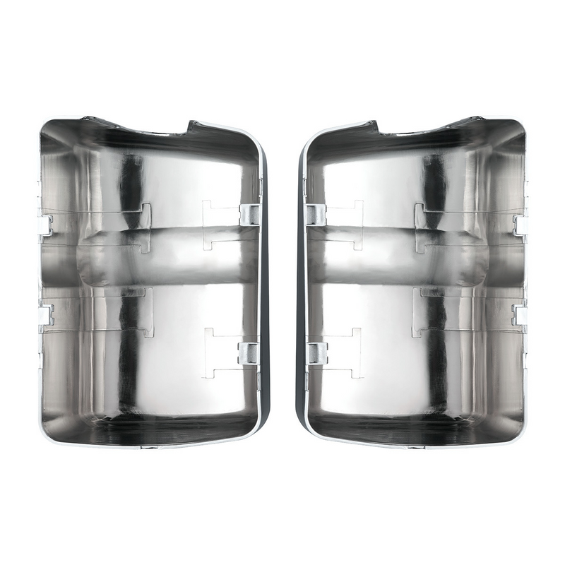 Chrome Plastic Bottom Mirror Post Covers For 2000-2010 International  9200I/9400I/9900I (Pair)