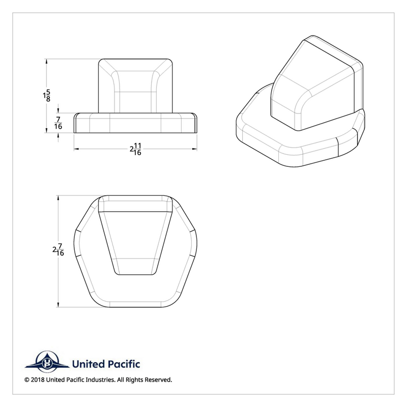 International Hood Latch Base Cover - Top Hood Side (Card of 2)