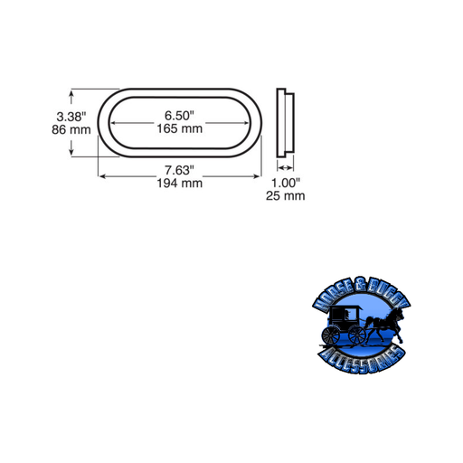 Lavender 421-18 6.5" Grommet, Oval, Pvc