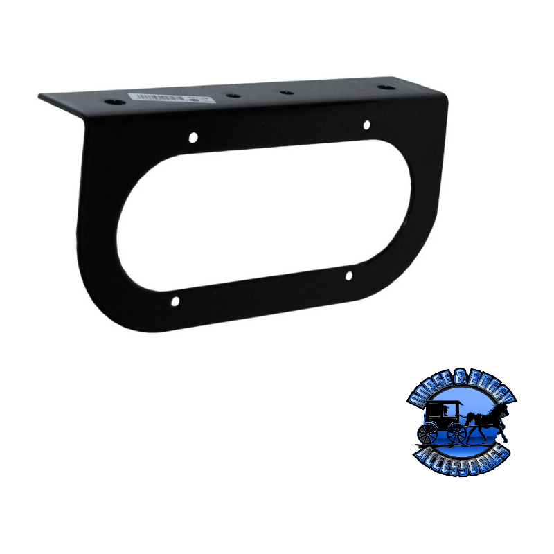 421-09 6.5"x2.25" Bracket, Oval, Steel Black