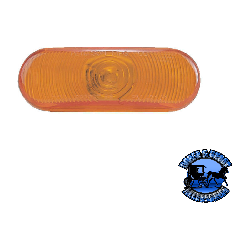 421A 6.5"x2.25" Amber Incandescent Turn Signal, Oval Chocolate